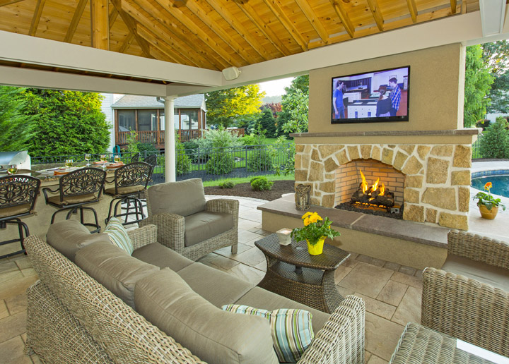 Pool and landscape pavilion design ideas for your home in Lancaster, PA or Reading.