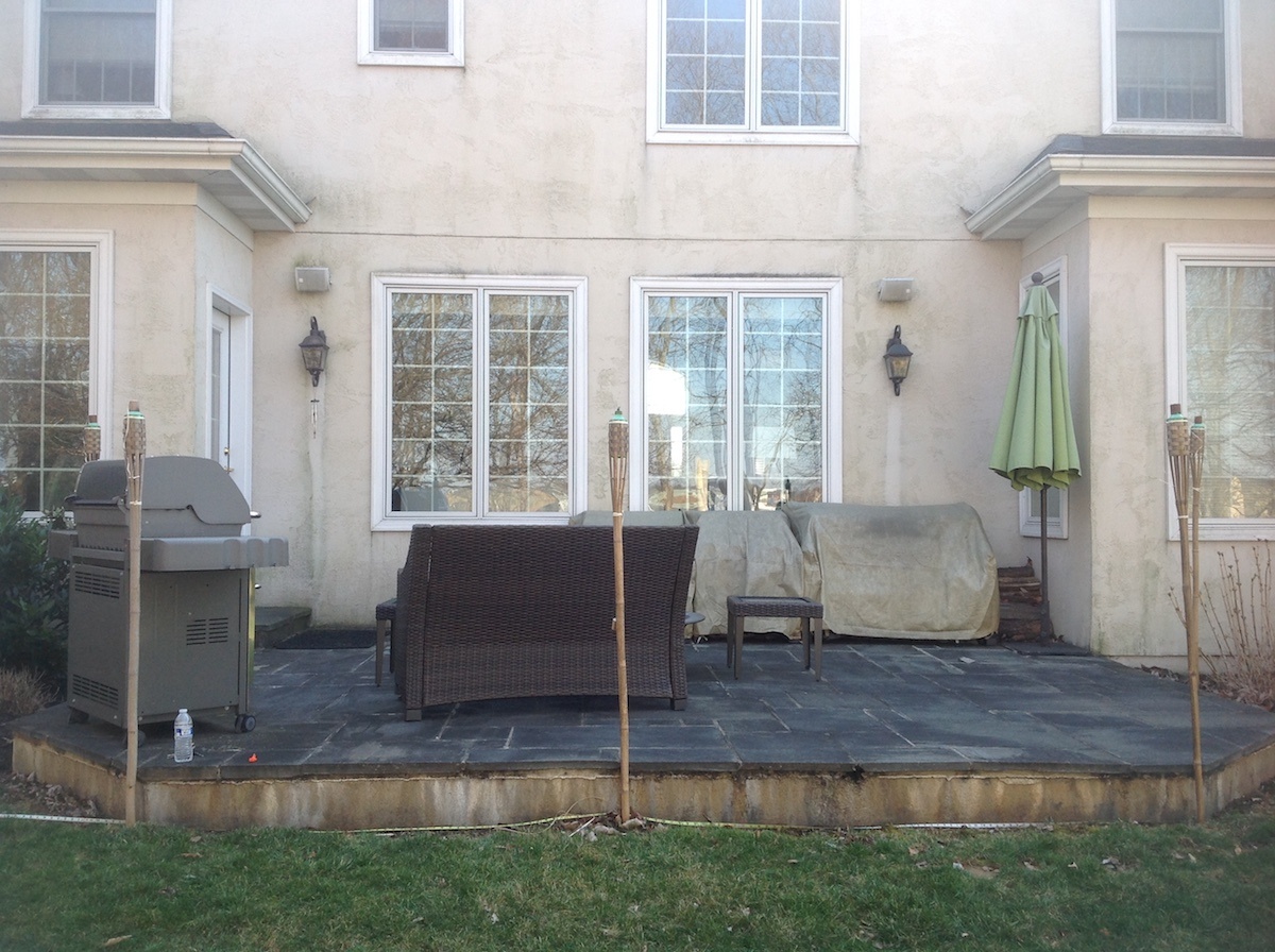 Lititz, PA landscaping case study before patio