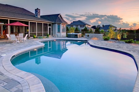 Hot tub landscaping and landscape design ideas for pools and spas in Lancaster, PA.