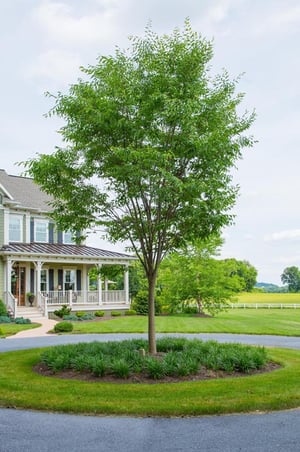 landscaping-planting-tree-driveway
