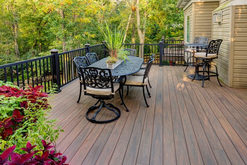 deck built with low-maintenance wood alternative