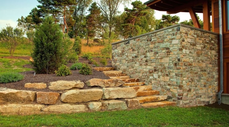 Landscape stairs and steps used by walkway companies in Lancaster, PA and Reading.