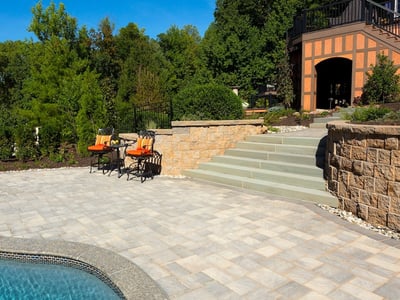 Landscape stairs and steps used by walkway companies in Lancaster, PA and Reading.