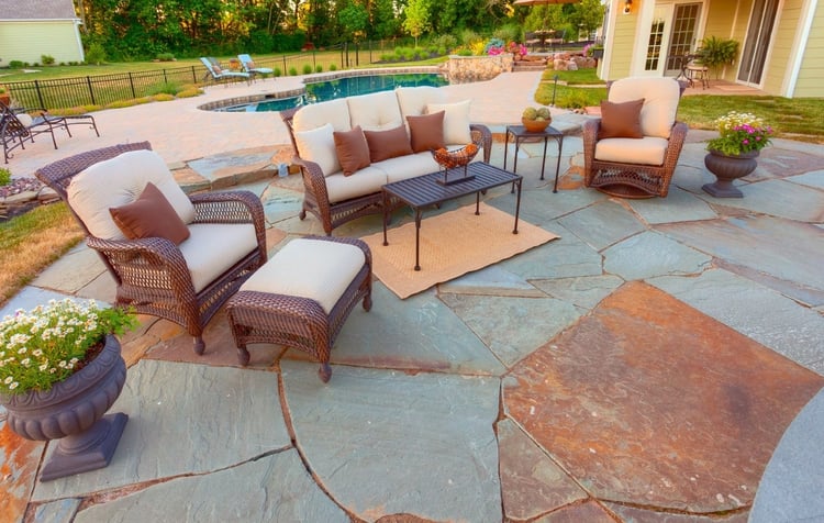 Install A Paver Or Natural Stone Patio, How Much Does A Stone Patio Cost